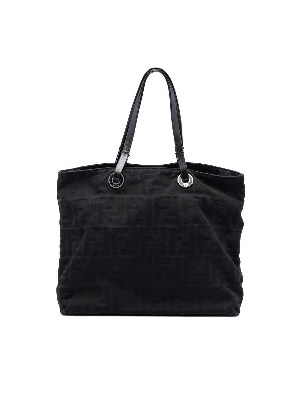 Fendi Zucca Canvas Tote Pre-Loved Black #341585F47B